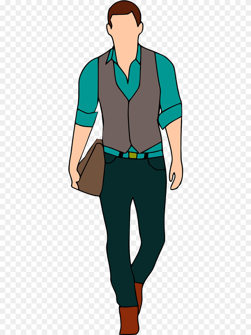 Man Walking To Work Picture Men Fashion Vector, Vest, Clothing, Pants, Person Free Transparent Png
