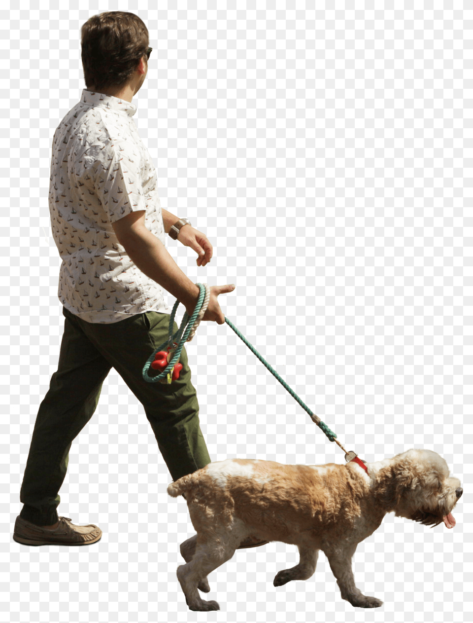 Man Walking With Dog Cut Out For Architectural Visualizations, Accessories, Strap, Pet, Person Free Png