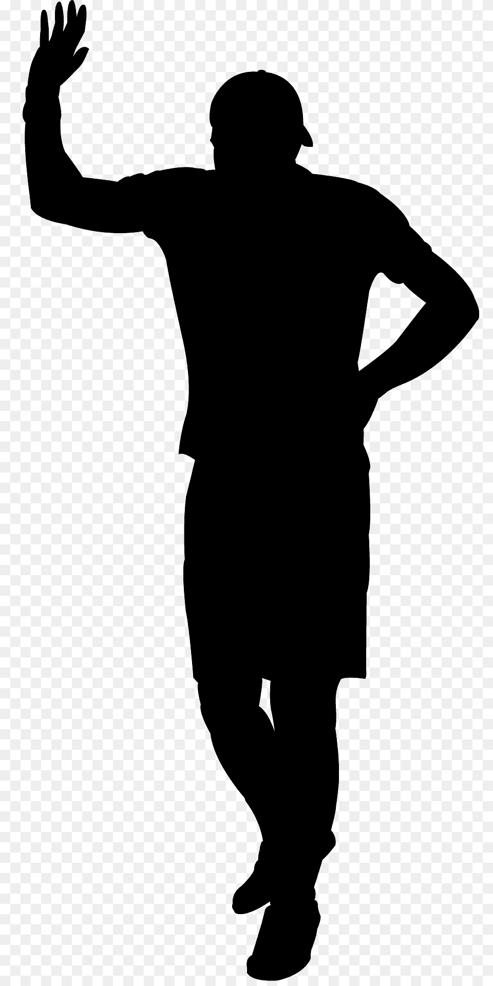 Man Waving Silhouette, Adult, Male, Person, Head Png Image