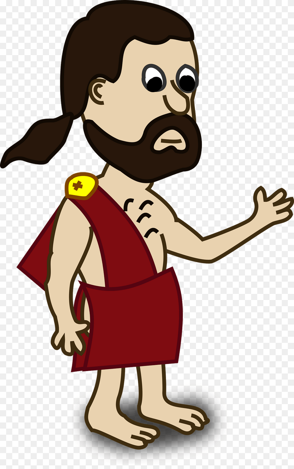 Man Wearing A Toga Clipart, Baby, Person, Cartoon, Face Free Transparent Png