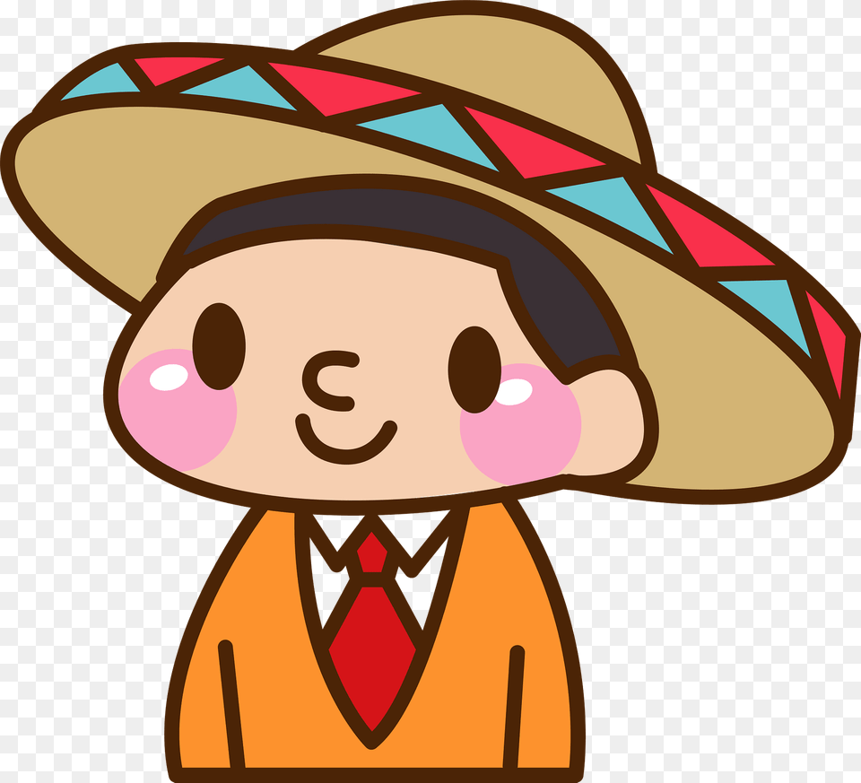 Man Wearing Sombrero Clipart, Clothing, Hat, Sun Hat Free Png Download