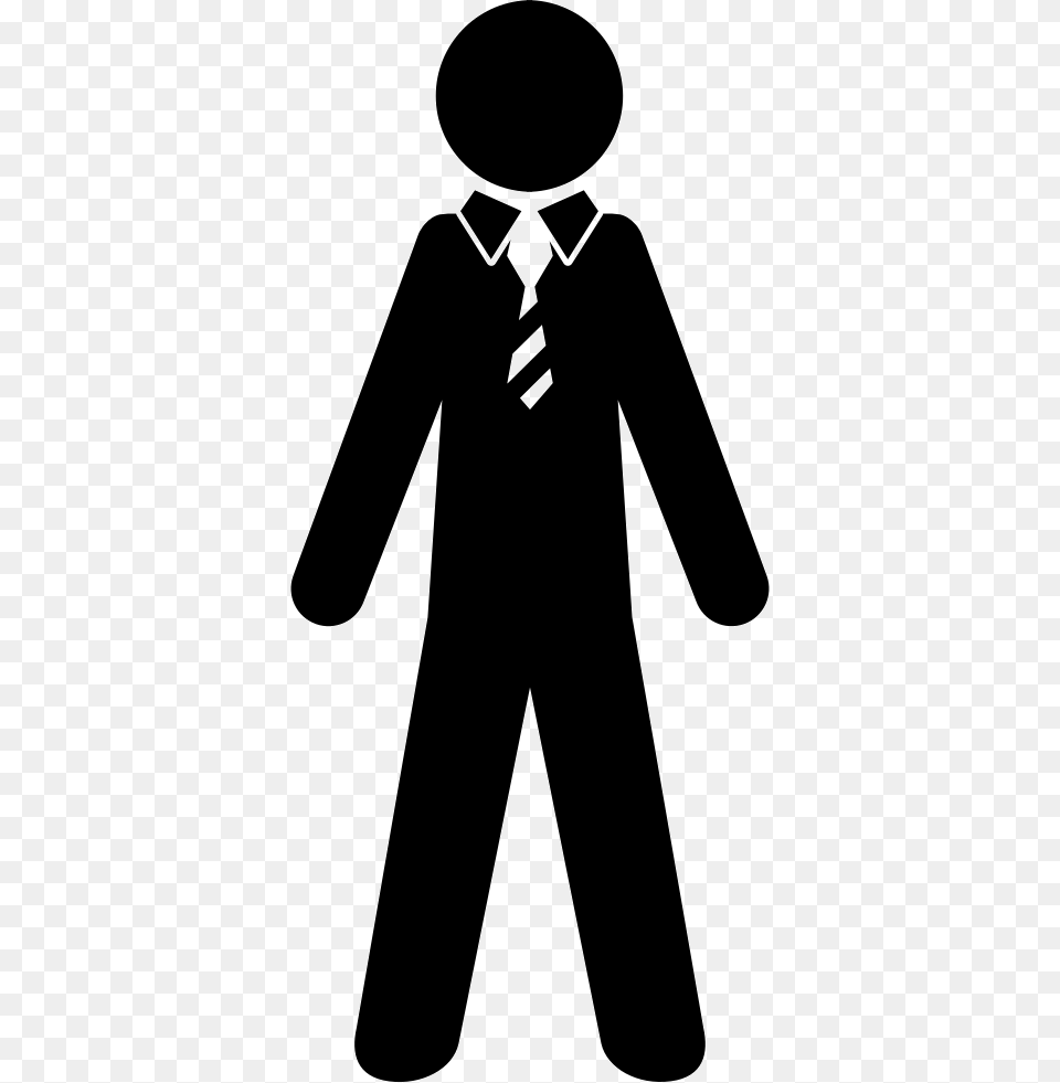 Man Wearing Suit And Tie Comments Formal Wear, Accessories, Formal Wear, Stencil, Silhouette Free Png Download