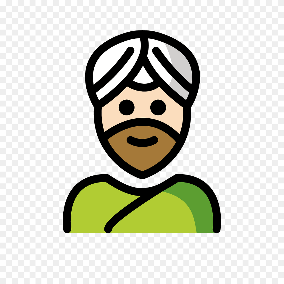 Man Wearing Turban Emoji Clipart, Head, Portrait, Photography, Face Png