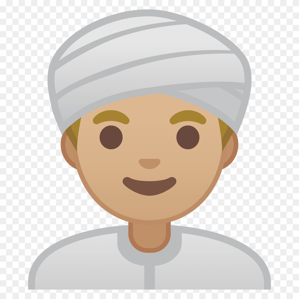 Man Wearing Turban Emoji Clipart, Bathing Cap, Cap, Clothing, Hat Free Png