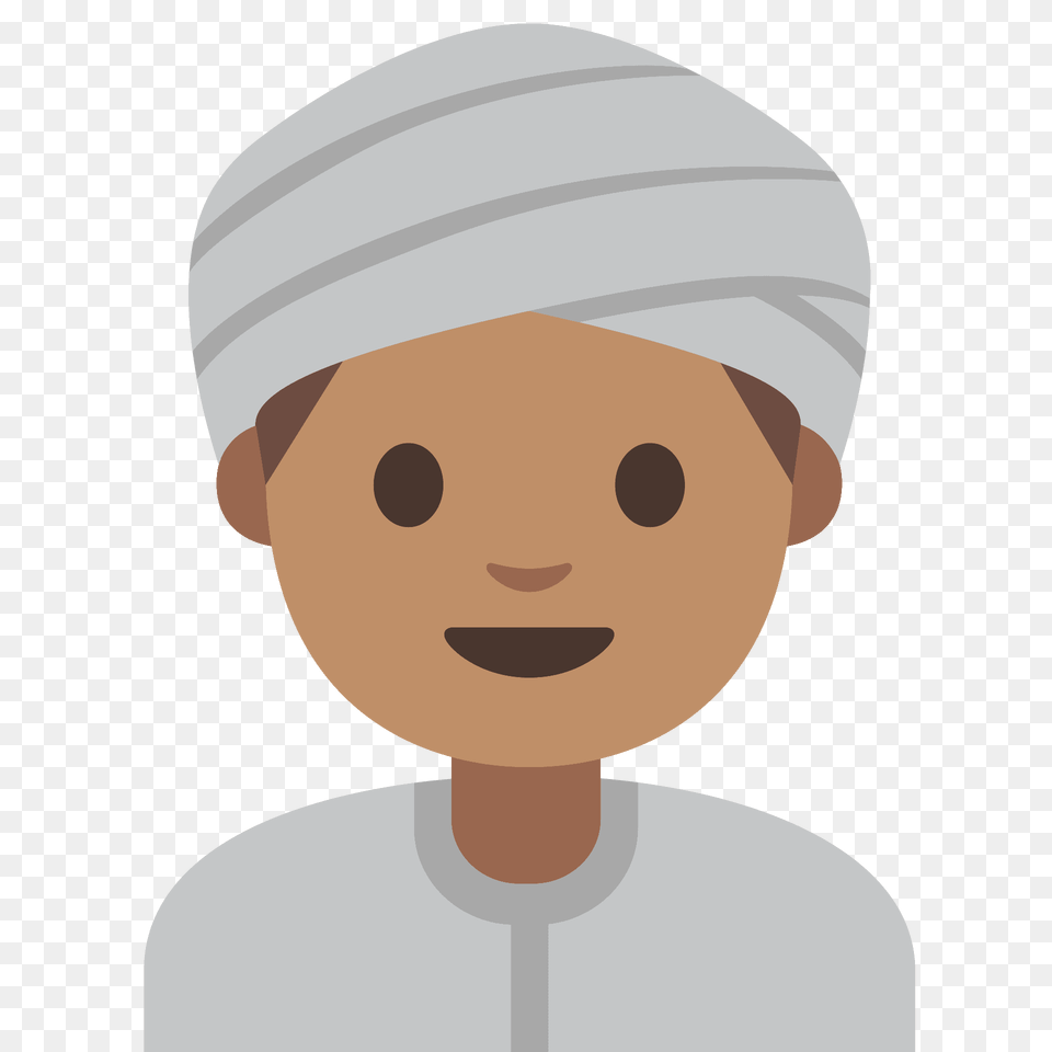Man Wearing Turban Emoji Clipart, Cap, Clothing, Hat, Baby Free Transparent Png