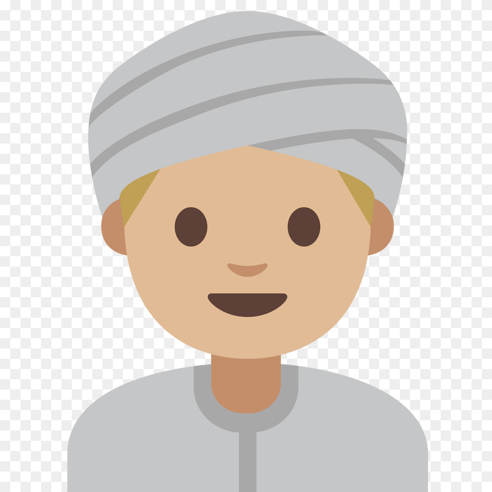 Man Wearing Turban Emoji Clipart, Cap, Clothing, Hat, Bathing Cap Png Image