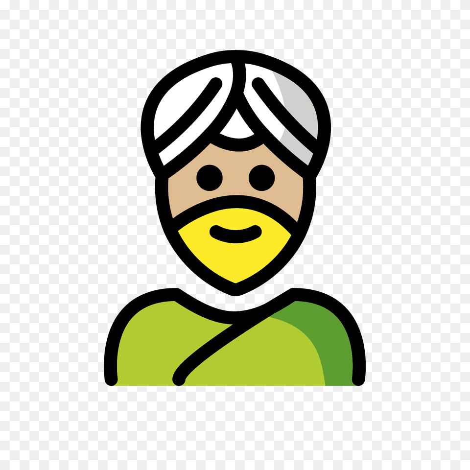 Man Wearing Turban Emoji Clipart, Tennis Ball, Tennis, Ball, Sport Free Png Download