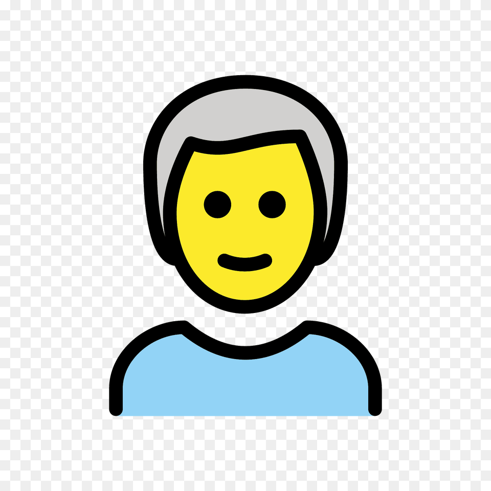 Man White Hair Emoji Clipart, Face, Head, Person Free Png Download