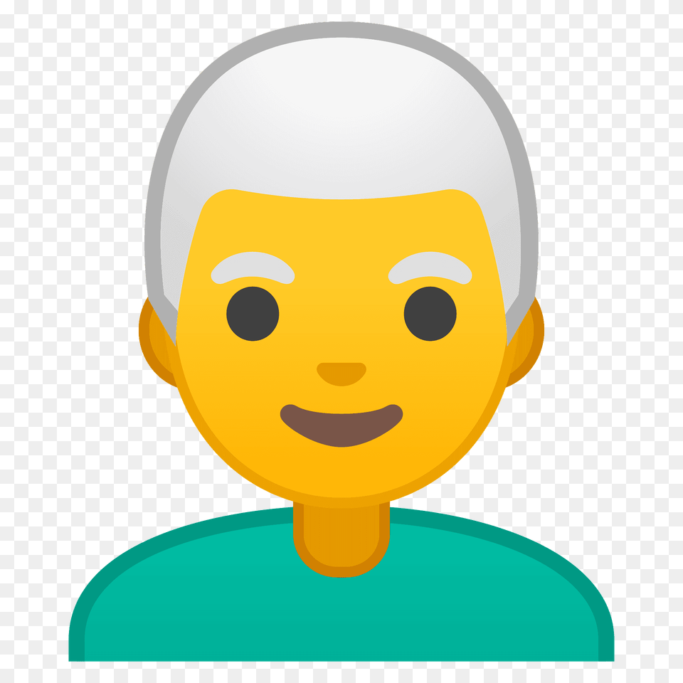 Man White Hair Emoji Clipart, Photography, Face, Head, Person Free Png Download