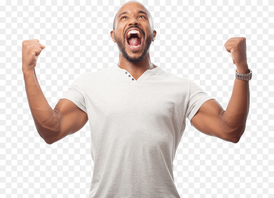 Man Winning, Person, Face, Happy, Head Free Png Download