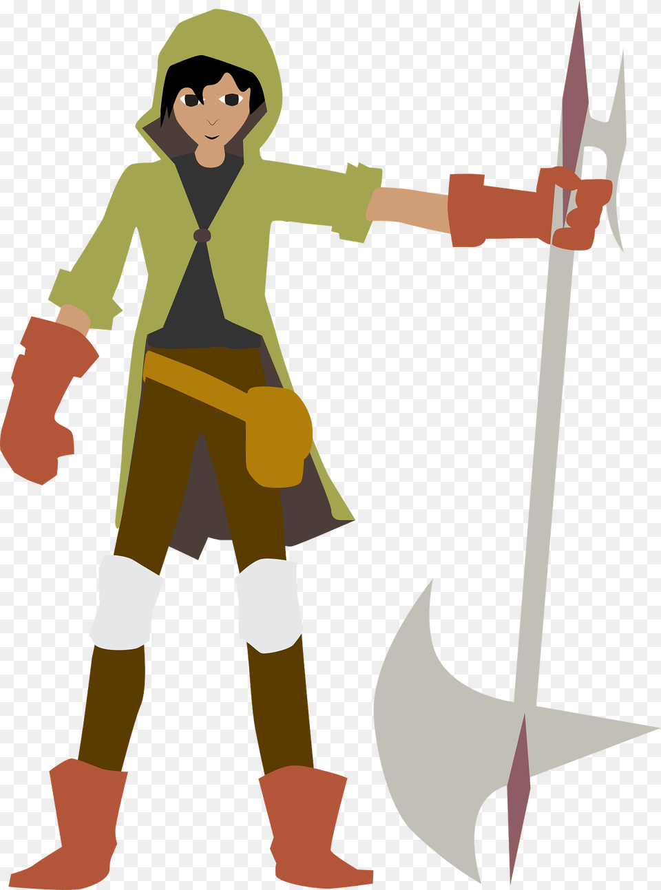 Man With A Halberd Clipart, Boy, Child, Male, Person Png Image