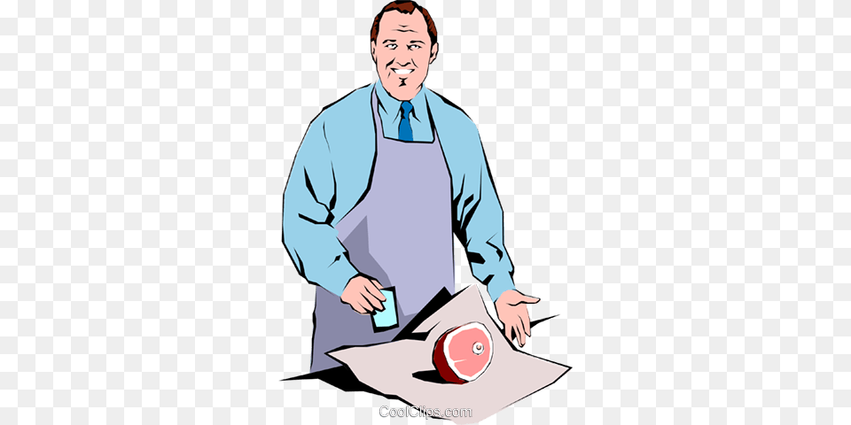Man With A Ham Royalty Vector Clip Art Illustration, Adult, Male, Person, Face Free Png