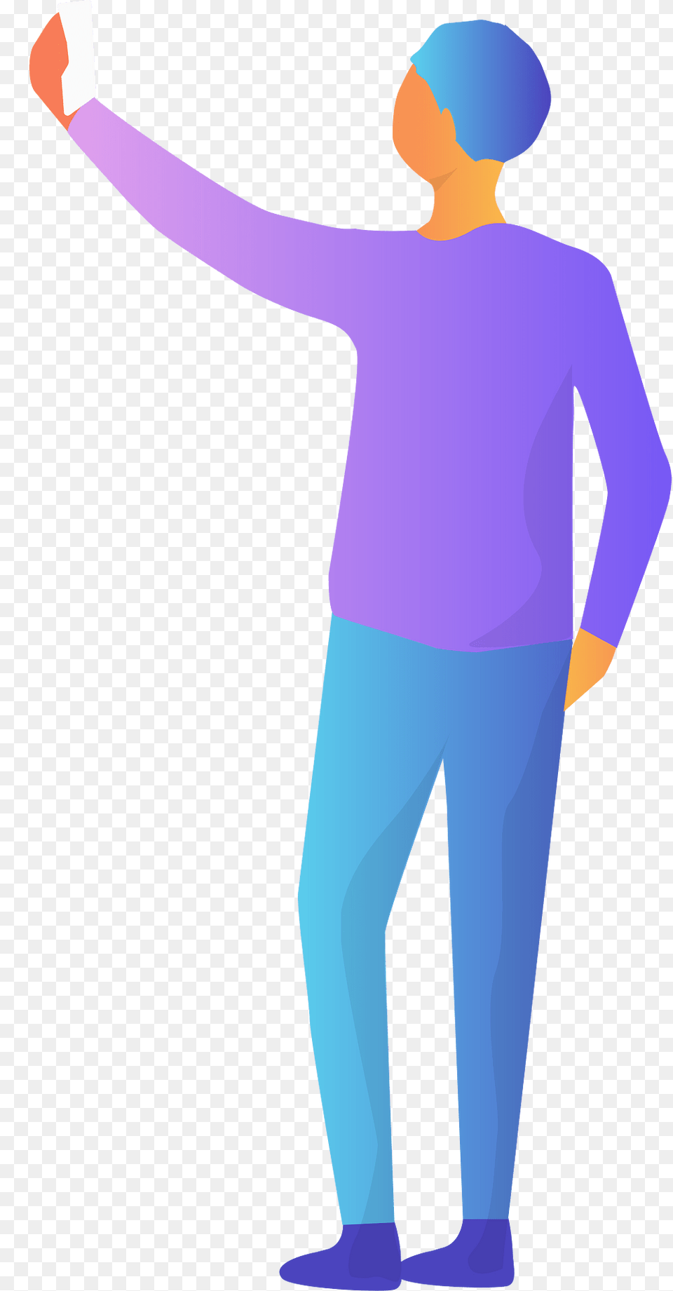 Man With A Hand Up Clipart, Long Sleeve, Sleeve, Clothing, Pants Png Image