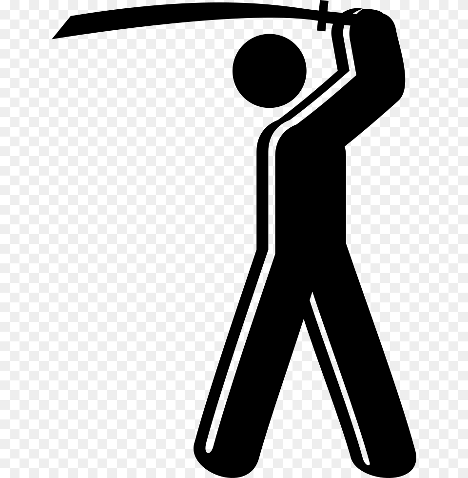 Man With A Long Thin Sword Man With Sword Vector, People, Person, Stencil, Silhouette Free Png Download