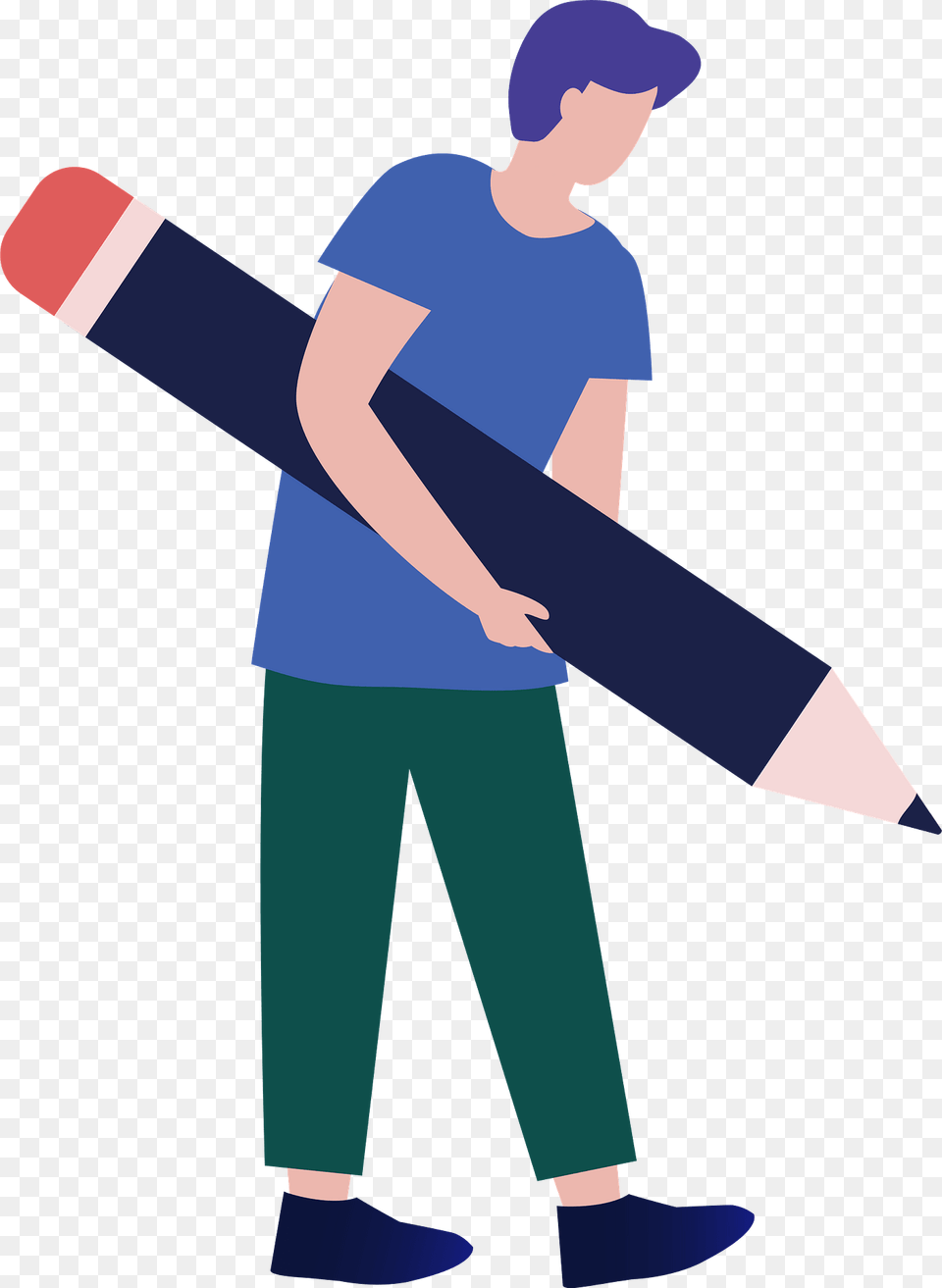 Man With A Pencil Clipart, Adult, Male, Person, Clothing Free Png