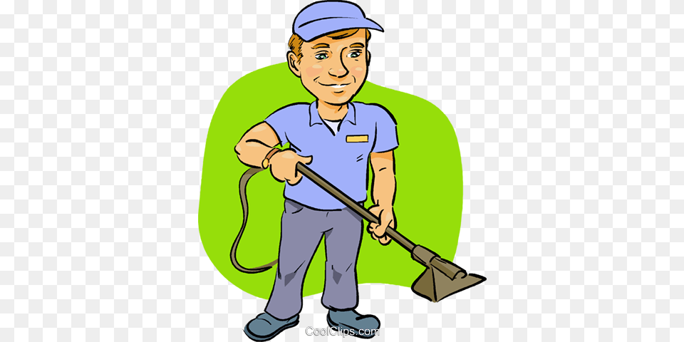 Man With A Vacuum Royalty Vector Clip Art Illustration, Person, Cleaning, Male, Boy Free Transparent Png