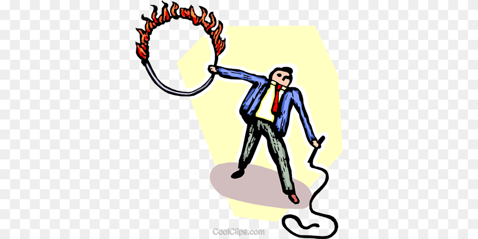 Man With A Whip And A Flaming Hoop Royalty Vector Clip Art, Magician, Performer, Person, Face Free Transparent Png