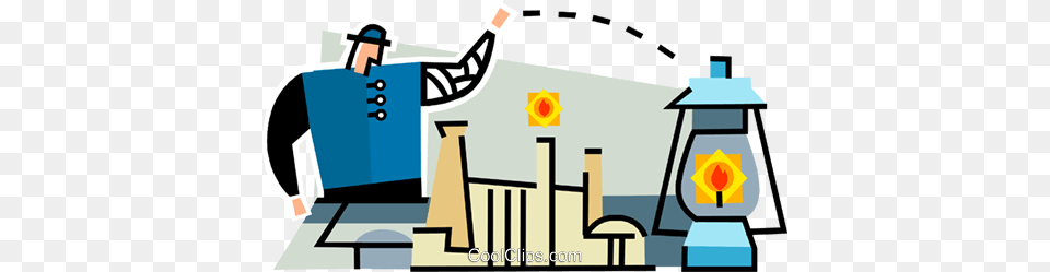 Man With An Oil Lamp Royalty Vector Clip Art Illustration, People, Person, Outdoors, Architecture Png