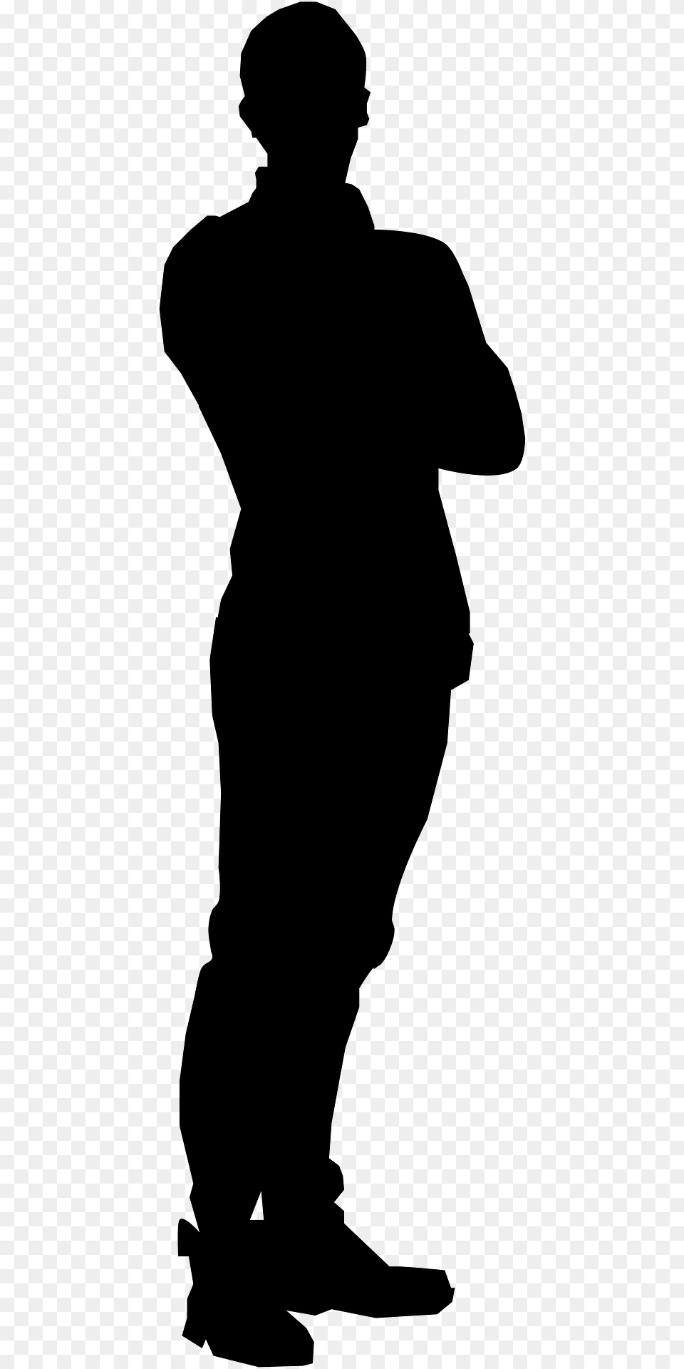 Man With Arms Crossed Silhouette, Adult, Male, Person, Head Free Transparent Png