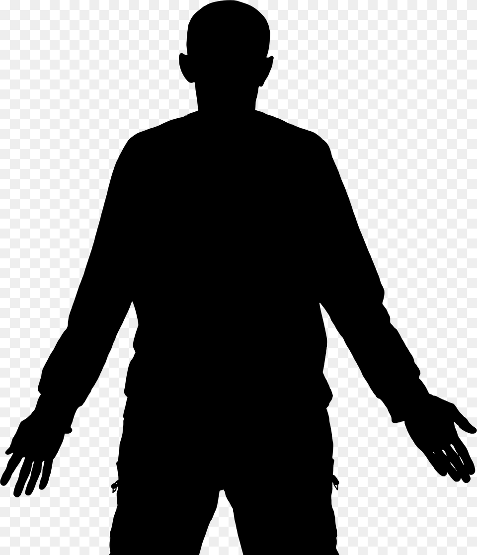 Man With Arms Out Silhouette Icons, Gray Free Png