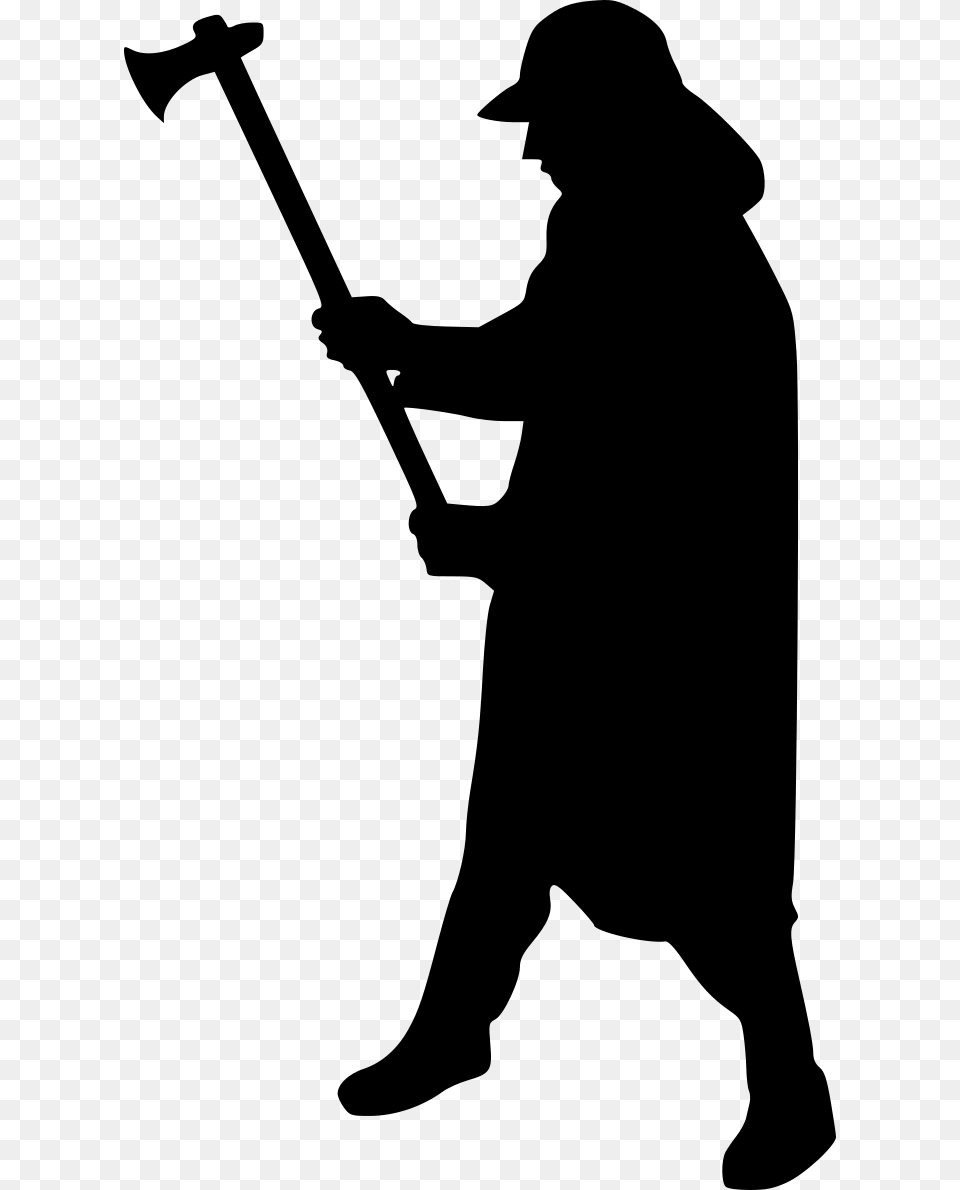 Man With Axe Silhouette 3 Silhouette, Gray Free Png