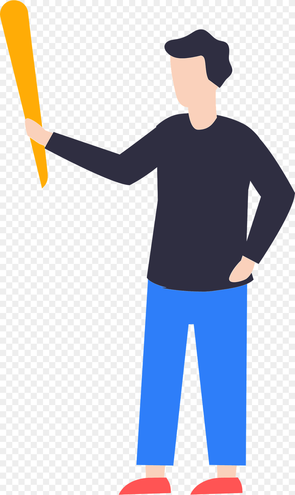 Man With Baseball Bat Clipart, Person, People, Team, Adult Free Png Download