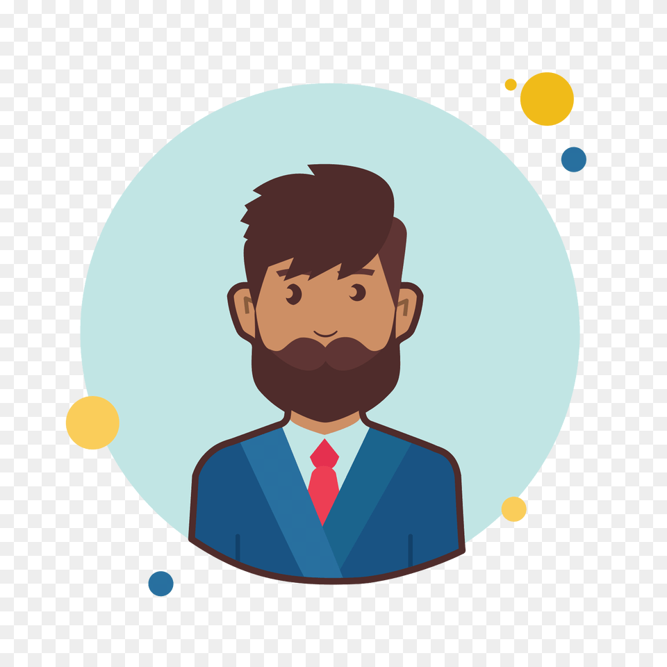 Man With Beard In Suit Icon, Photography, Face, Head, Person Png Image