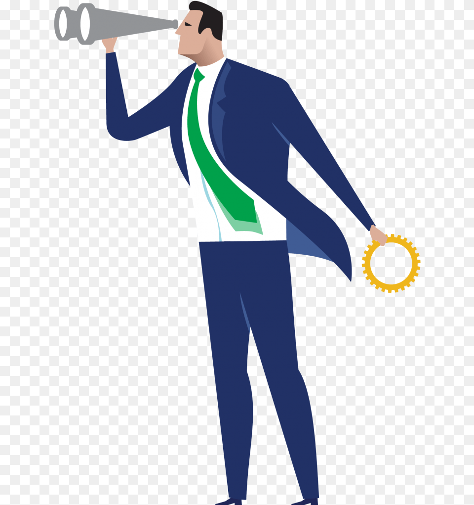 Man With Binocular Person Looking Through Binoculars Clipart, Long Sleeve, Sleeve, Clothing, People Free Png Download