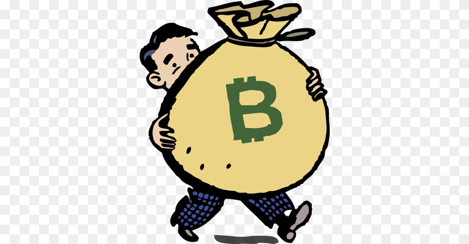 Man With Bitcoin Bag, Baby, Person, Face, Head Png Image