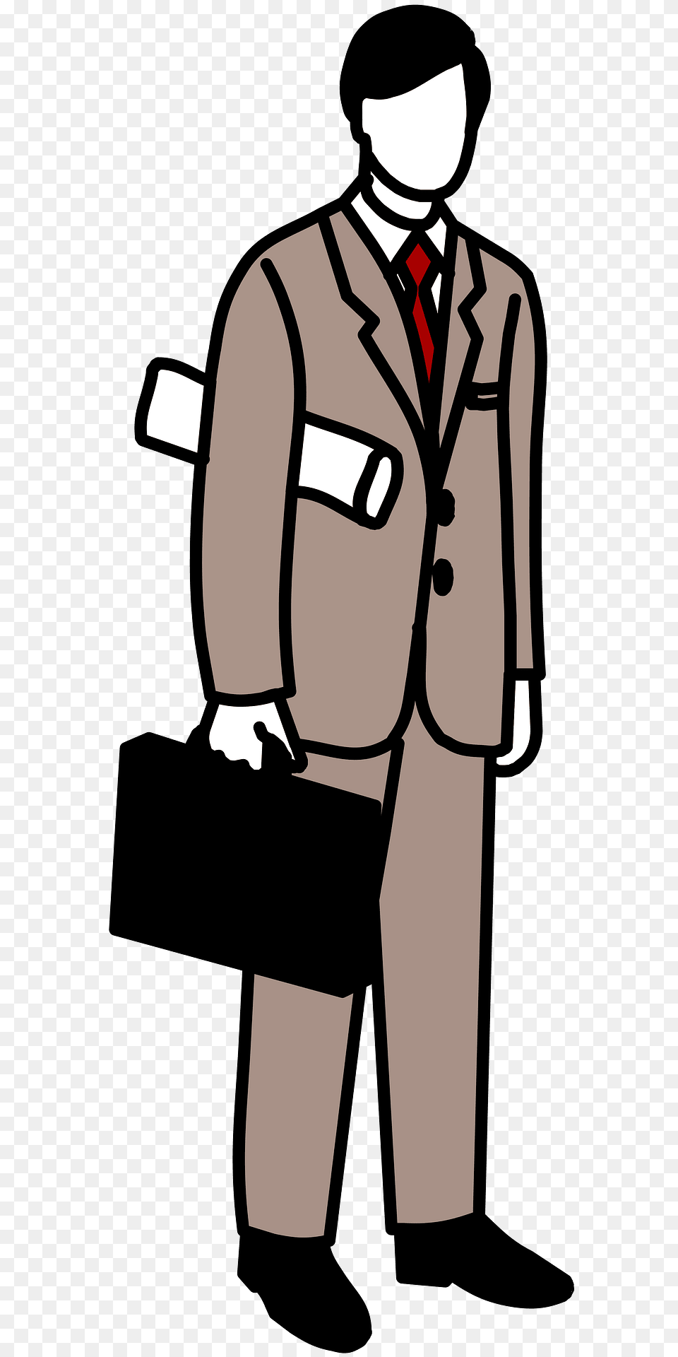 Man With Briefcase Clipart, Suit, Formal Wear, Clothing, Bag Free Png Download