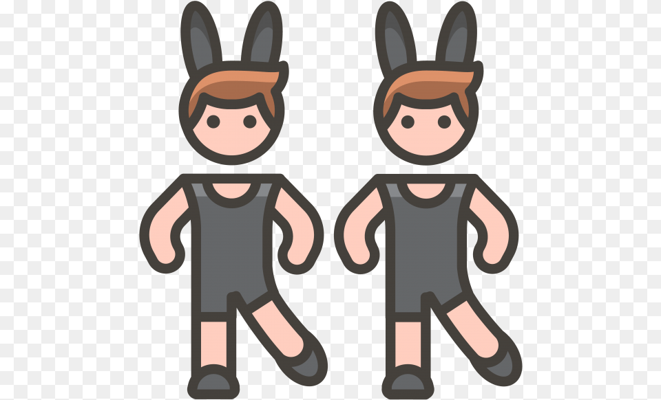 Man With Bunny Ears Emoji Cartoon, Baby, Person, Animal, Mammal Png