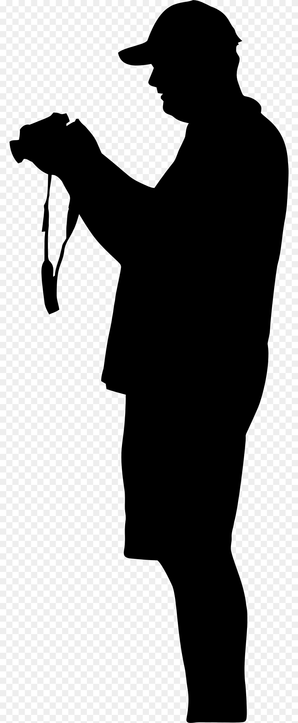 Man With Camera Silhouette Icons, Gray Free Png