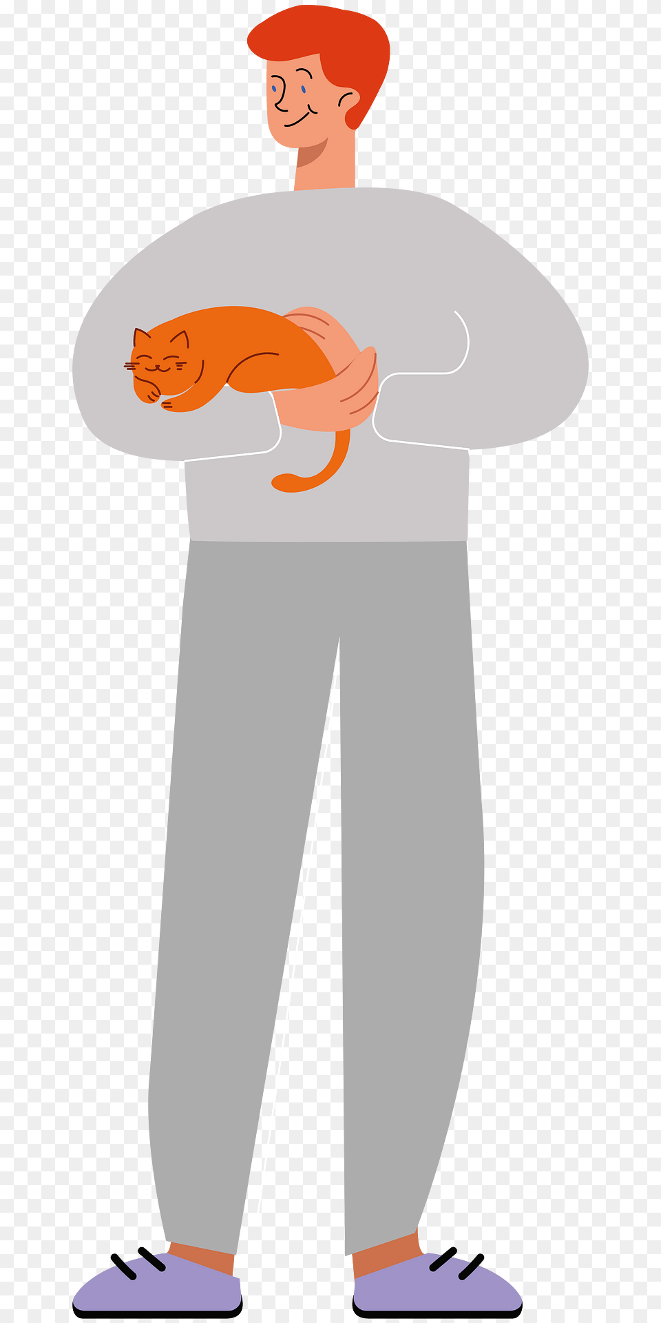 Man With Cat Clipart, Face, Head, Person, Adult Png