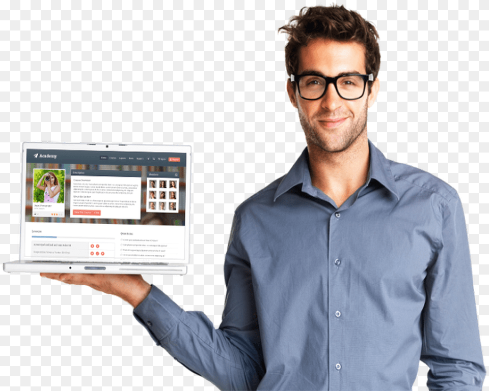 Man With Computer, Electronics, Pc, Person, Laptop Free Png