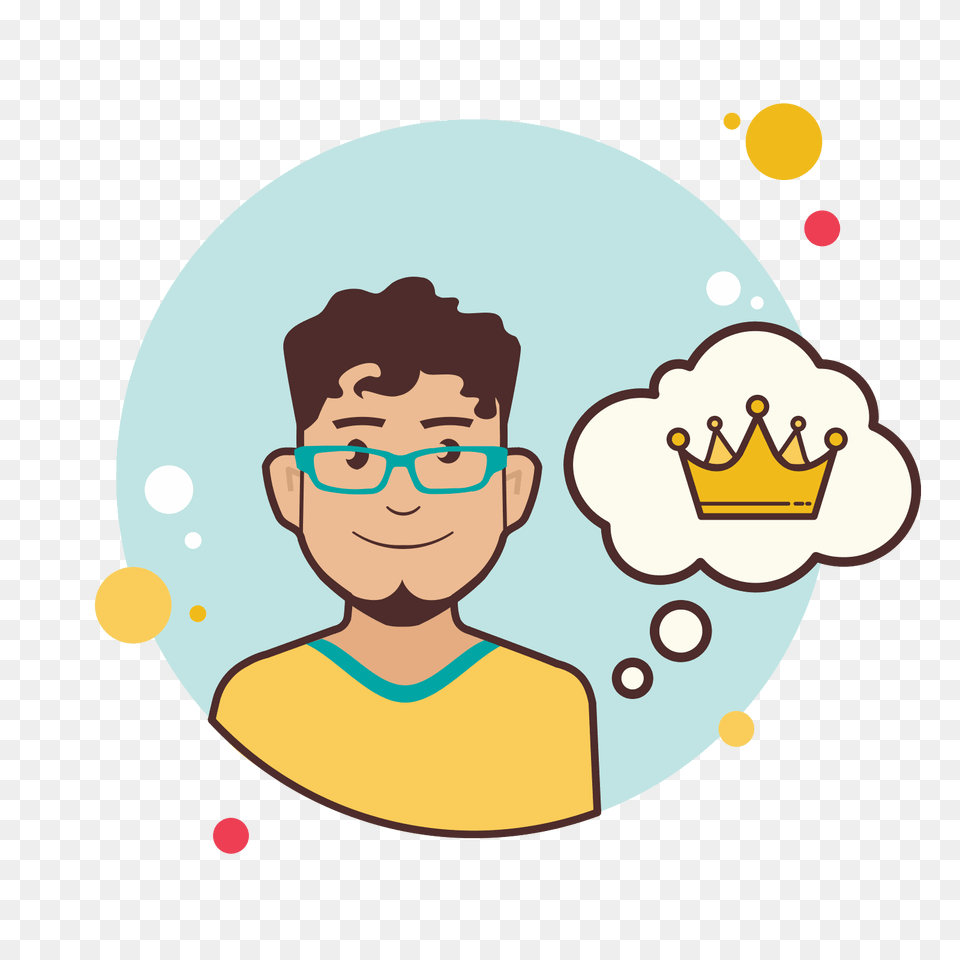 Man With Crown Icon, Photography, Face, Head, Person Png Image