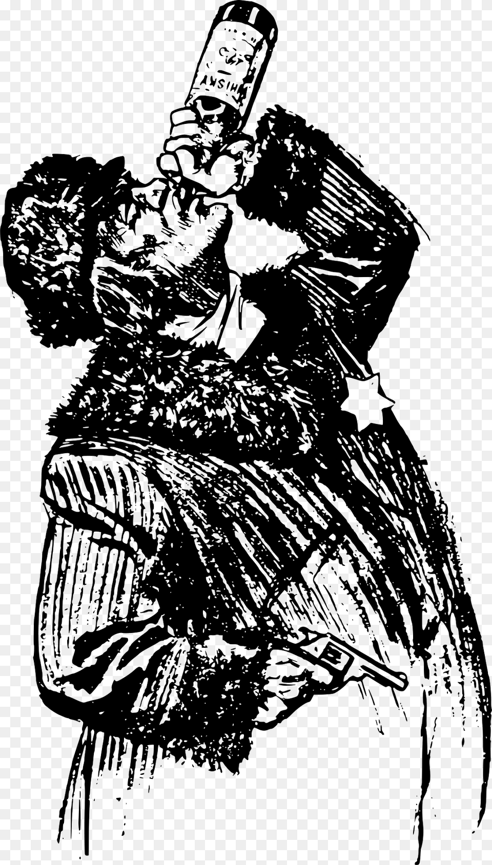 Man With Gun Drinks Clipart, Adult, Female, Person, Woman Free Png