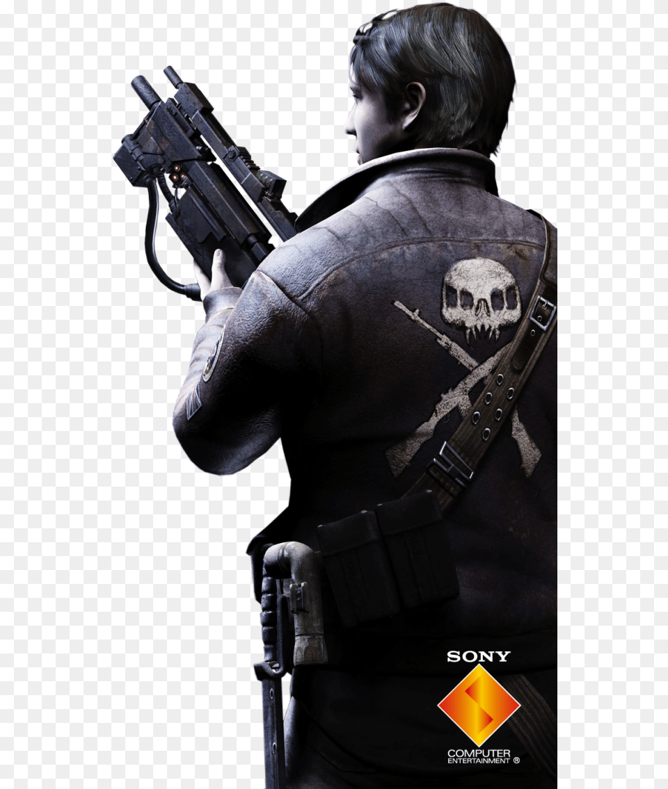 Man With Gun Resistance Retribution Psp, Weapon, Firearm, Handgun, Person Png