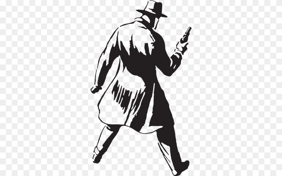 Man With Hat And Gun Multiple Images Guns And Clipart Images, Stencil, Adult, Female, Person Png