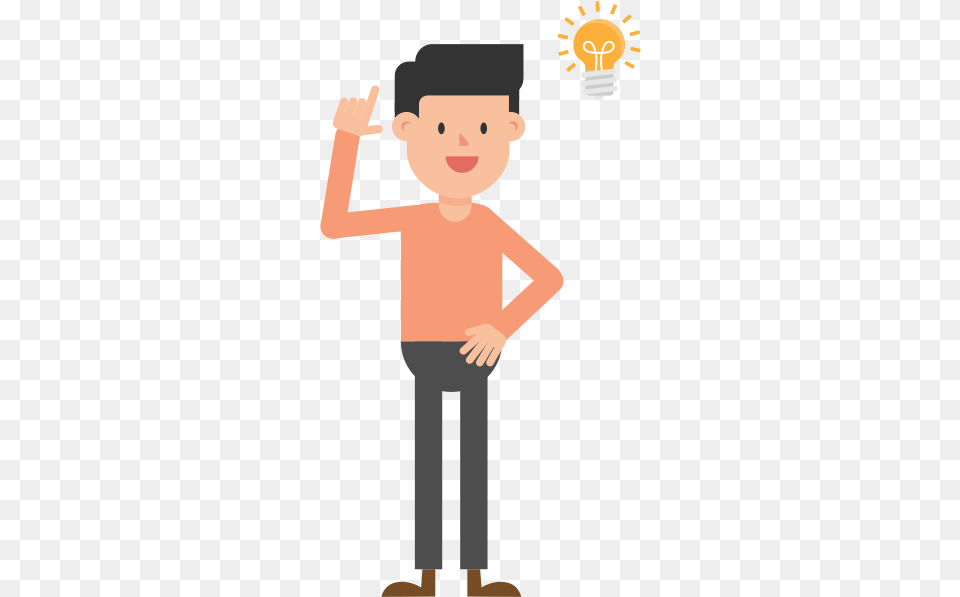 Man With Idea Cartoon, Baby, Person, Face, Head Free Transparent Png