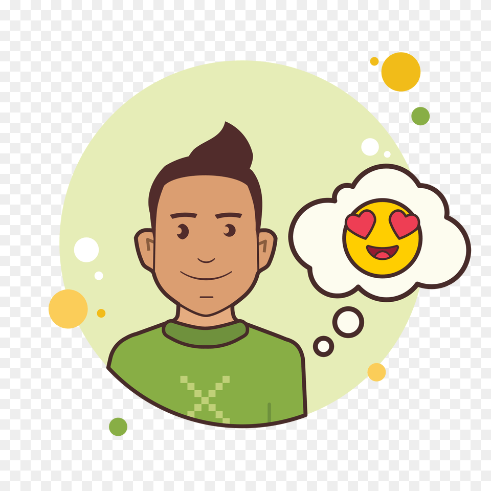 Man With In Love Emoji Icon, Face, Head, Person, Photography Free Png