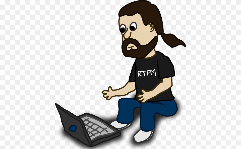 Man With Laptop Clip Art, Computer, Electronics, Pc, Baby Free Transparent Png