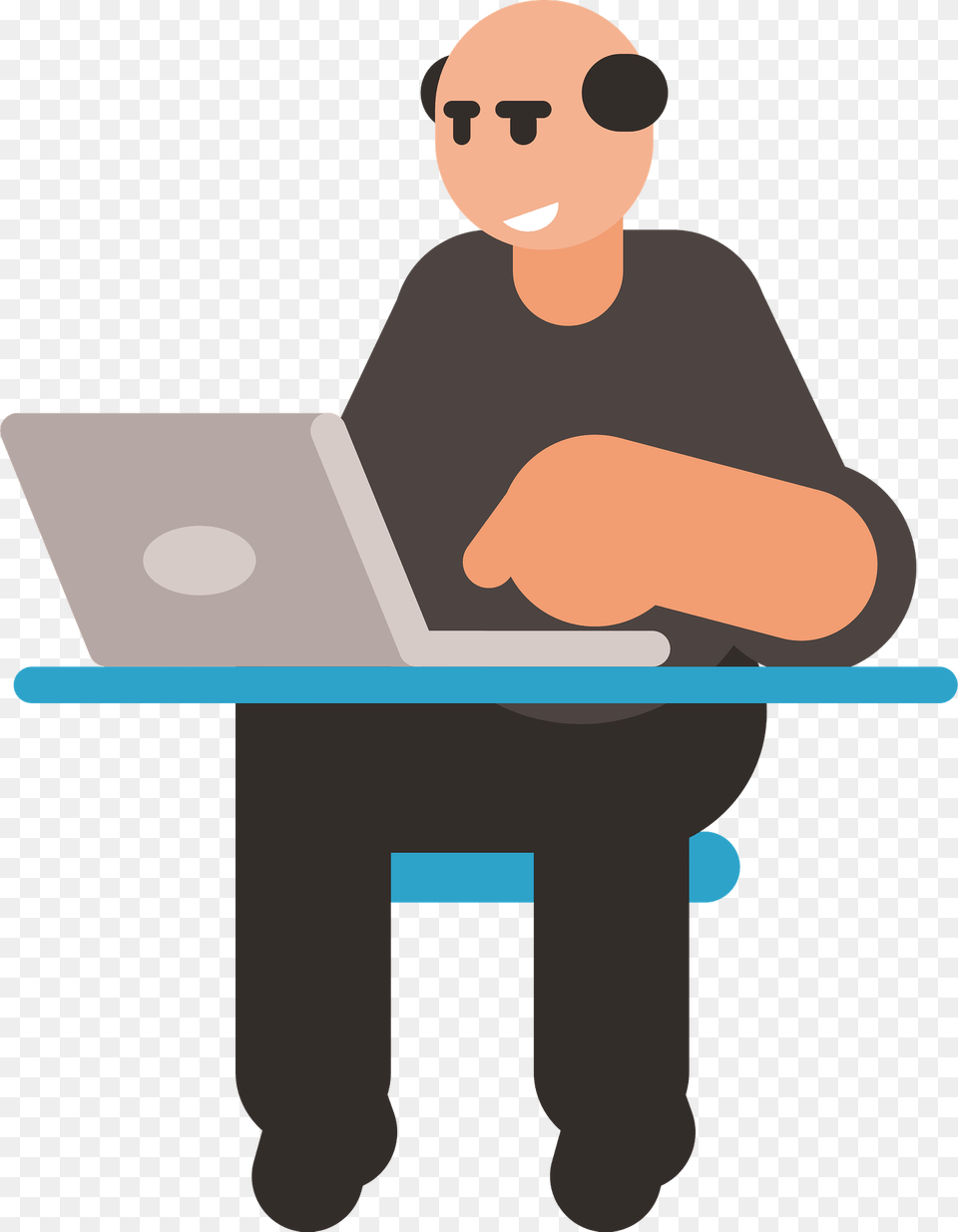 Man With Laptop Clipart, Computer, Electronics, Pc, Person Free Transparent Png