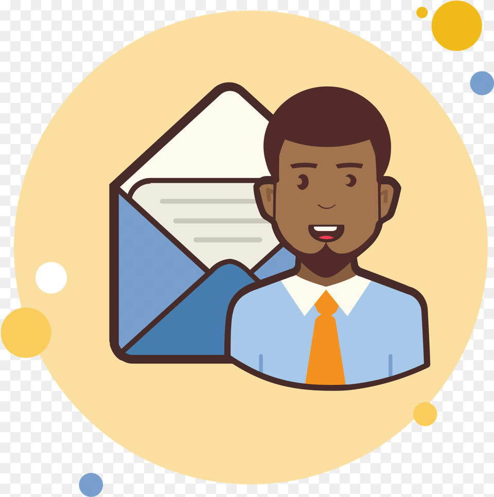 Man With Mail Icon Cartoon, Person, Reading, Face, Head Free Png