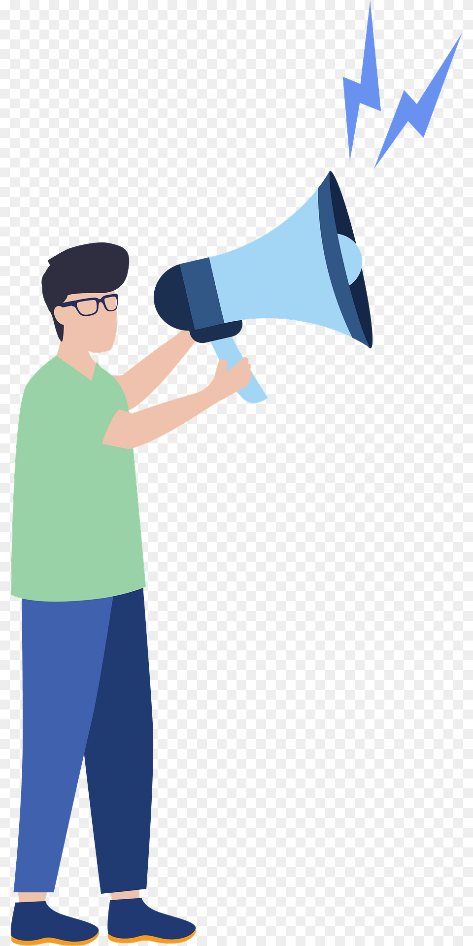 Man With Megaphone Clipart, Adult, Male, Person, Face Free Transparent Png