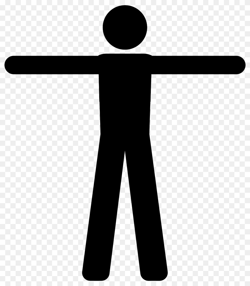 Man With Outstretched Arms Pictogram, Cross, Symbol, Sign Png Image