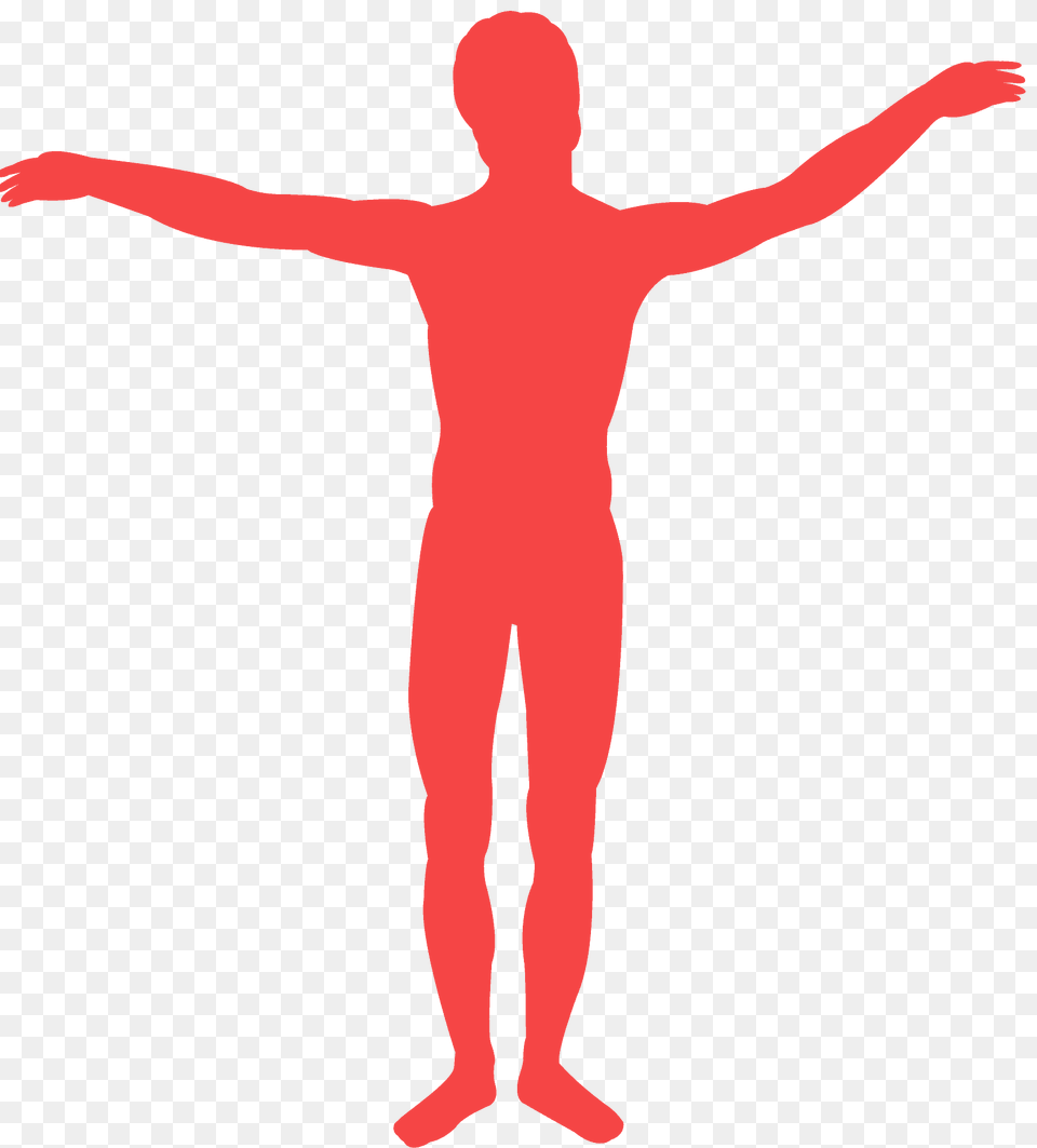 Man With Outstretched Arms Silhouette, Back, Body Part, Cross, Person Free Png Download