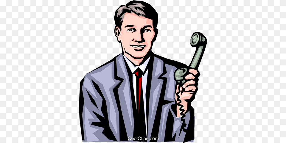 Man With Phone Royalty Free Vector Clip Art Illustration Homem Com Telefone, Male, Adult, Person, Face Png