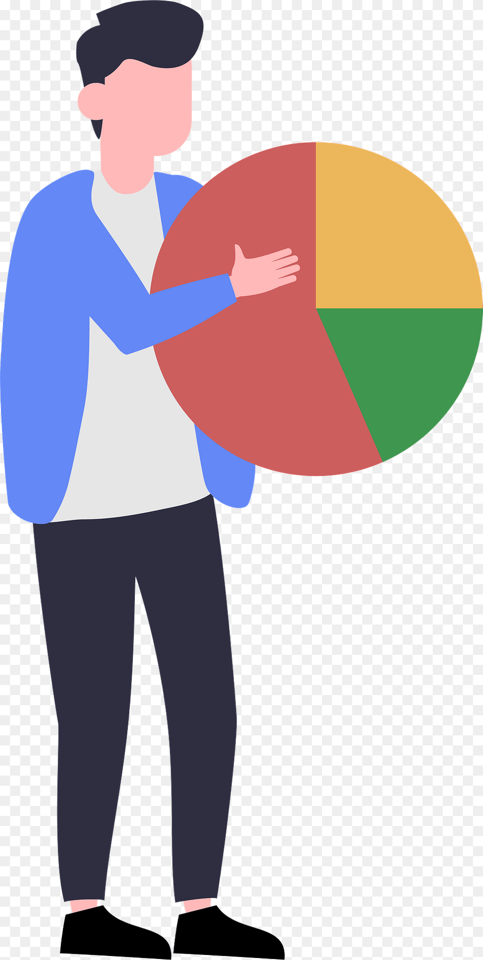 Man With Pie Chart Clipart, Adult, Male, Person, Face Png