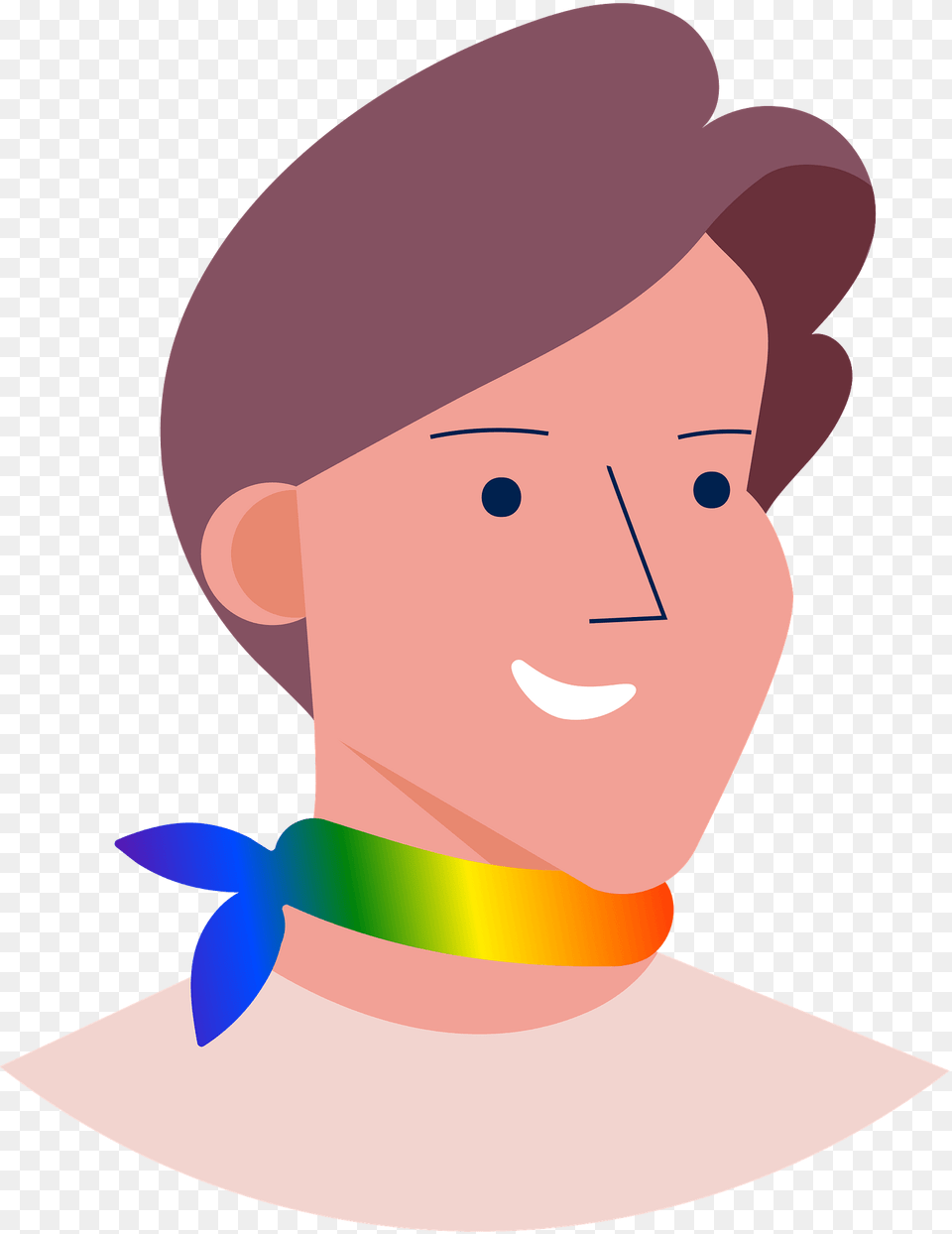 Man With Rainbow Scarf Clipart, Photography, Person, Art, Portrait Png