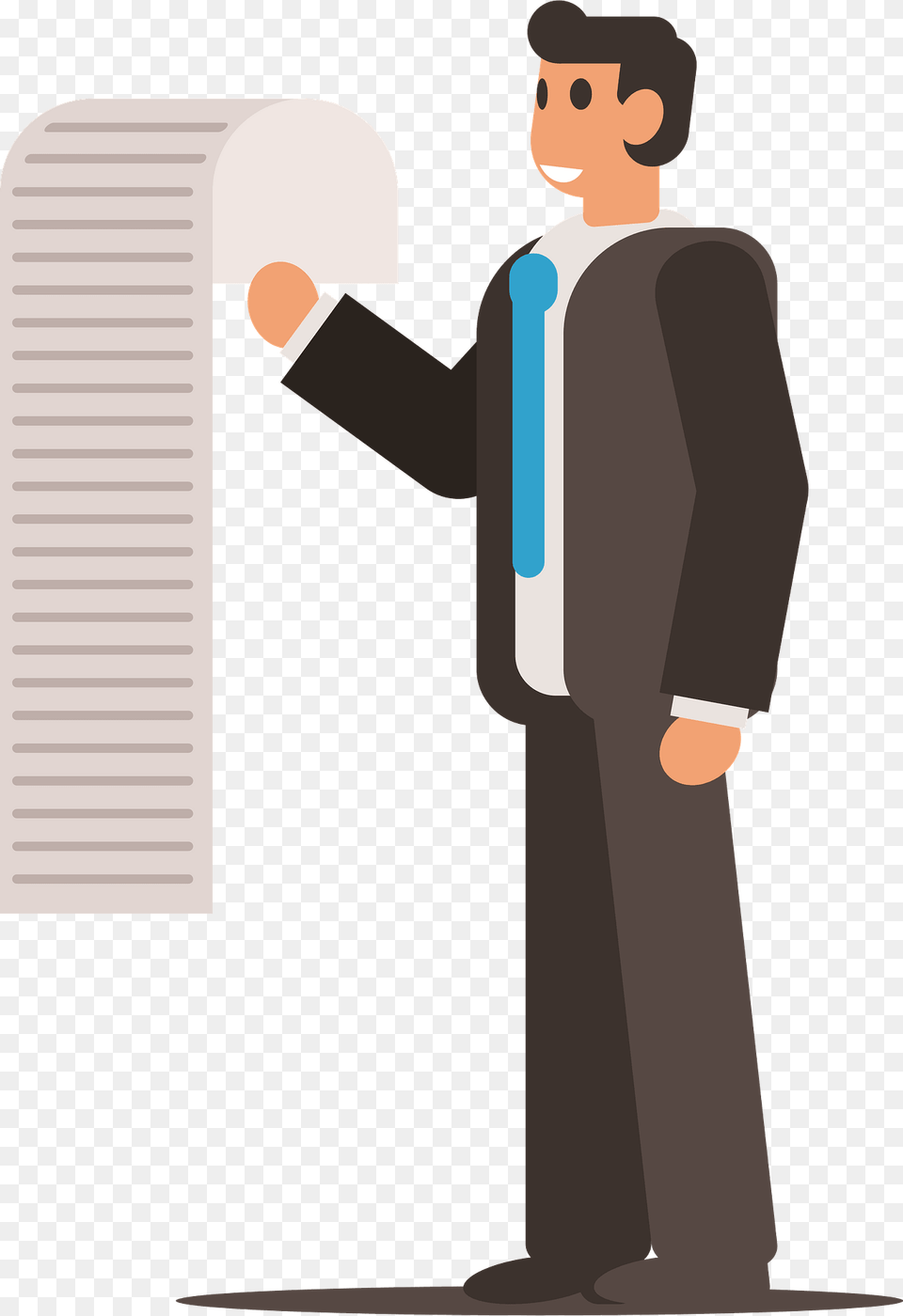 Man With Sheet Of Paper Clipart, Clothing, Formal Wear, Suit, Person Free Transparent Png